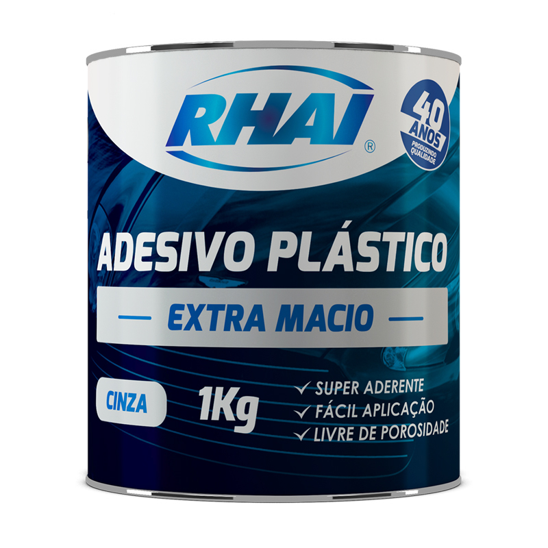 Rhai Adesivo Plástico Extra Macio Cinza