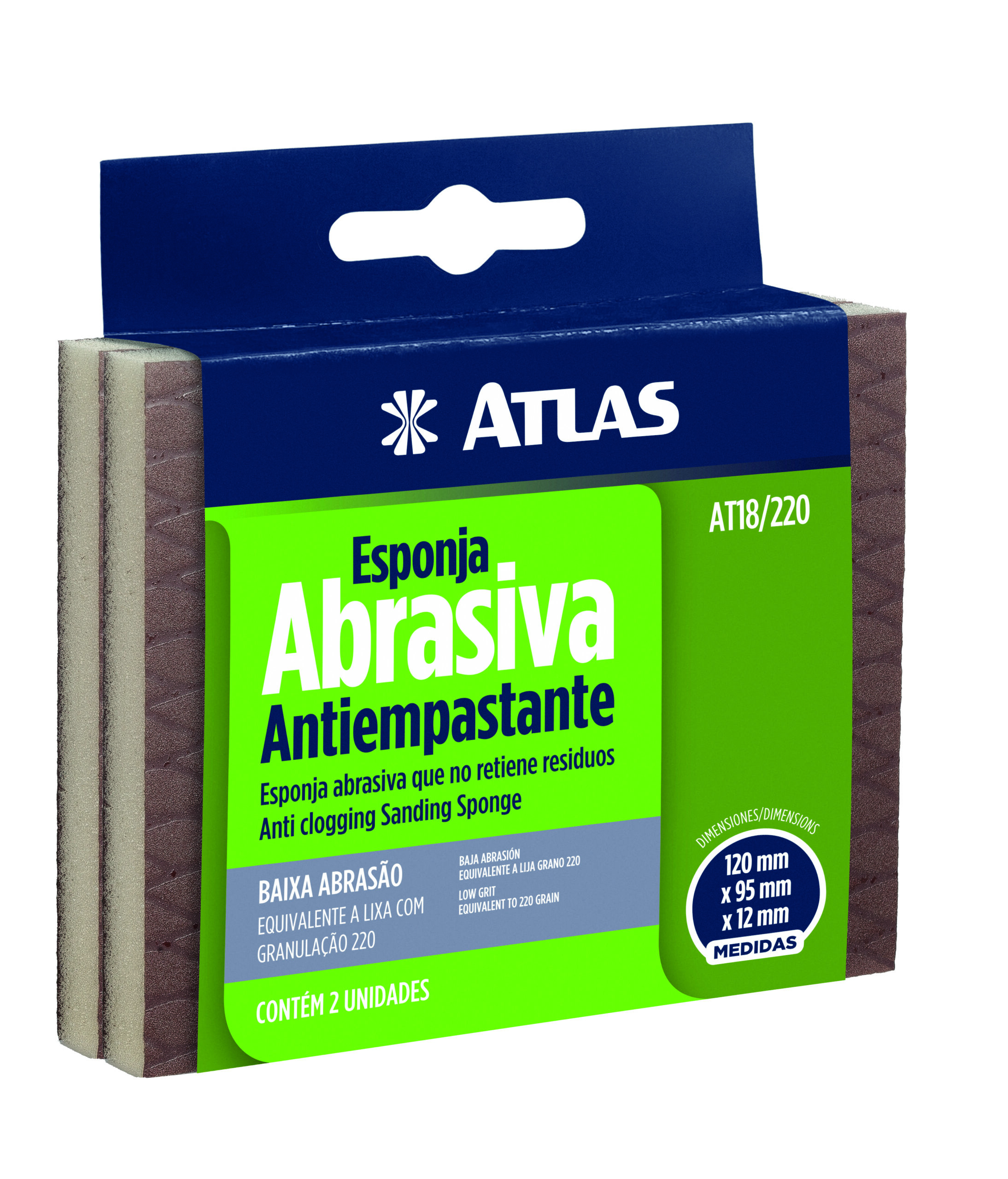 Atlas Esponja Abrasiva Antiempastante 120×95
