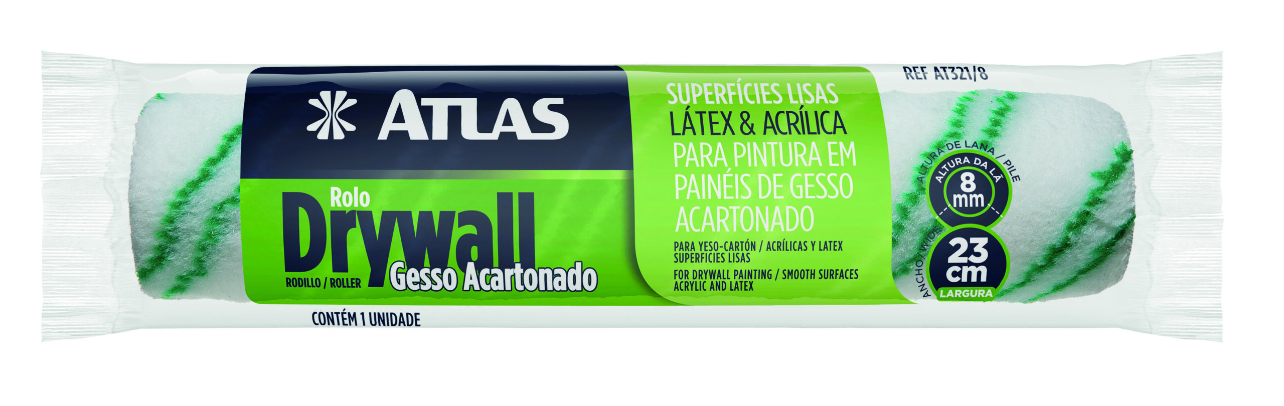 Atlas Rolo Drywall em Poliamida 23cm