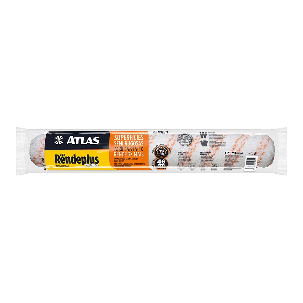 Atlas Rolo Rendeplus Microfibra Lã Alta 46cm